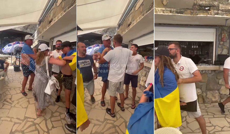 В Черногории украинцев силой выгнали из пляжного клуба из-за флага Украины 
