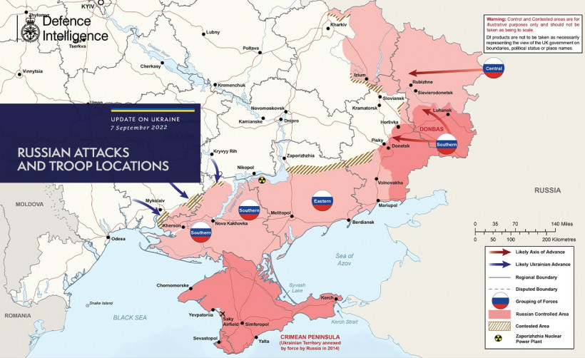 Яка ситуація на фронті 7 вересня: карта від британської розвідки 