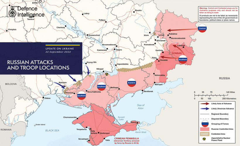 Яка ситуація на фронті 22 вересня: карта від британської розвідки 