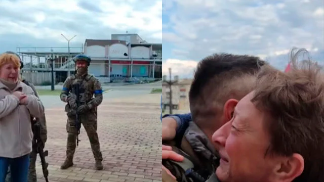 Как встречали украинских военных в деоккупированных населенных пунктах Харьковской области (видео)