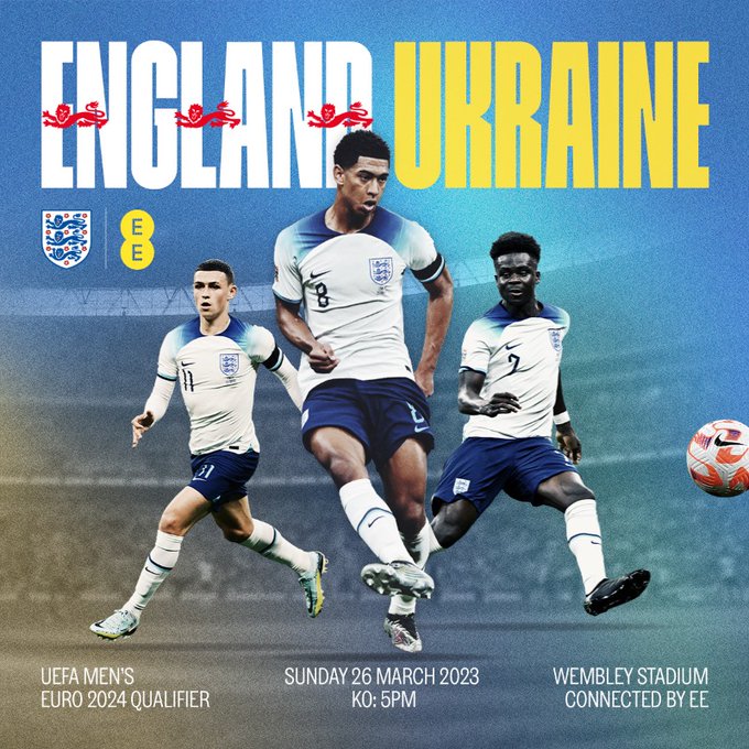 Сборная Англии примет Украину в отборе на Евро-2024 на «Уэмбли»