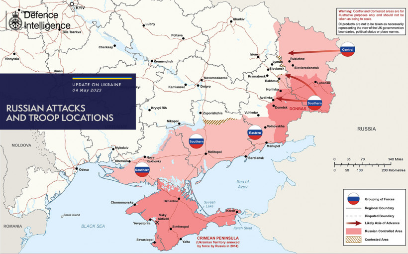 Що відбувається на фронті 4 травня: карти від британської розвідки