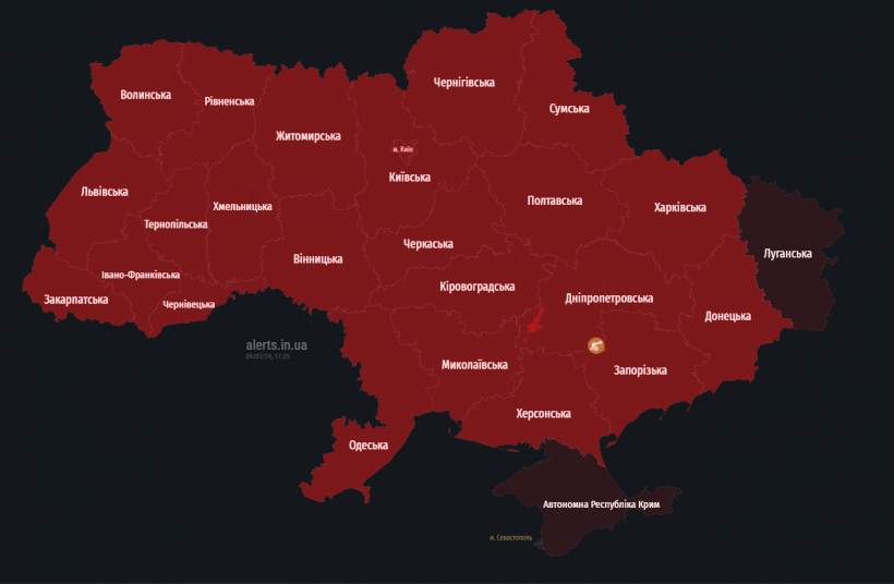 В Україні масштабна повітряна тривога: що відомо 