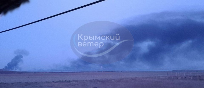 У Криму пролунали вибухи: у Гвардійському горить нафтобаза