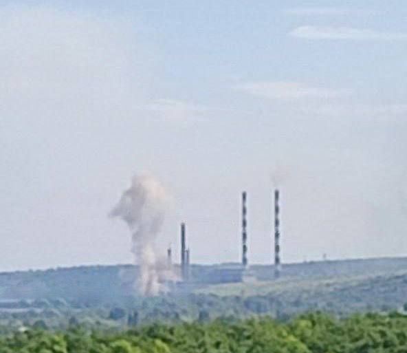 Ворог вдарив по Слов'янській ТЕС п'ятьма ракетами (фото)