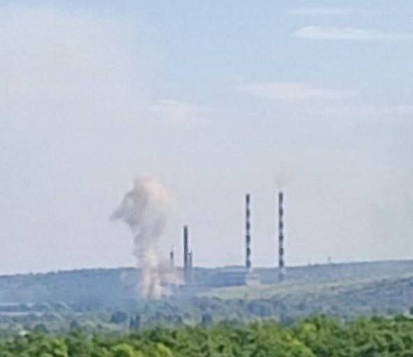 Ворог вдарив по Слов'янській ТЕС п'ятьма ракетами (фото)