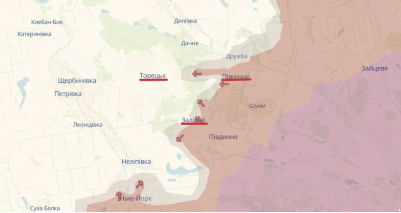 росіяни здійснили масову атаку у бік Торецька - Україна не втратила позиції