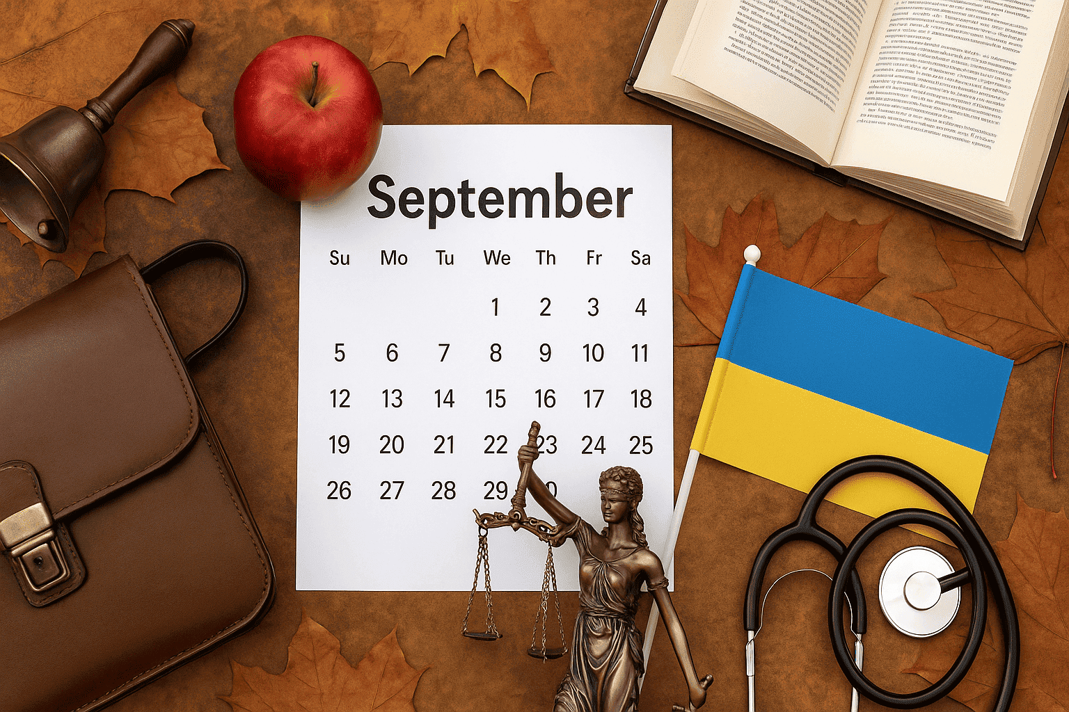 Праздники в сентябре 2025 г. в Украине и мире: ежедневный календарь народных, религиозных, государственных и международных событий, приметы, именины, рабочие и выходные дни.