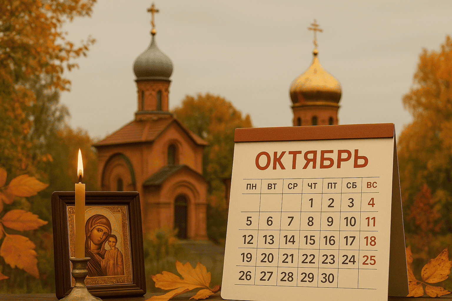 Церковные праздники в октябре 2025 года: Покров, память апостолов, мучеников и святых. Полный календарь по новому стилю для верующих.