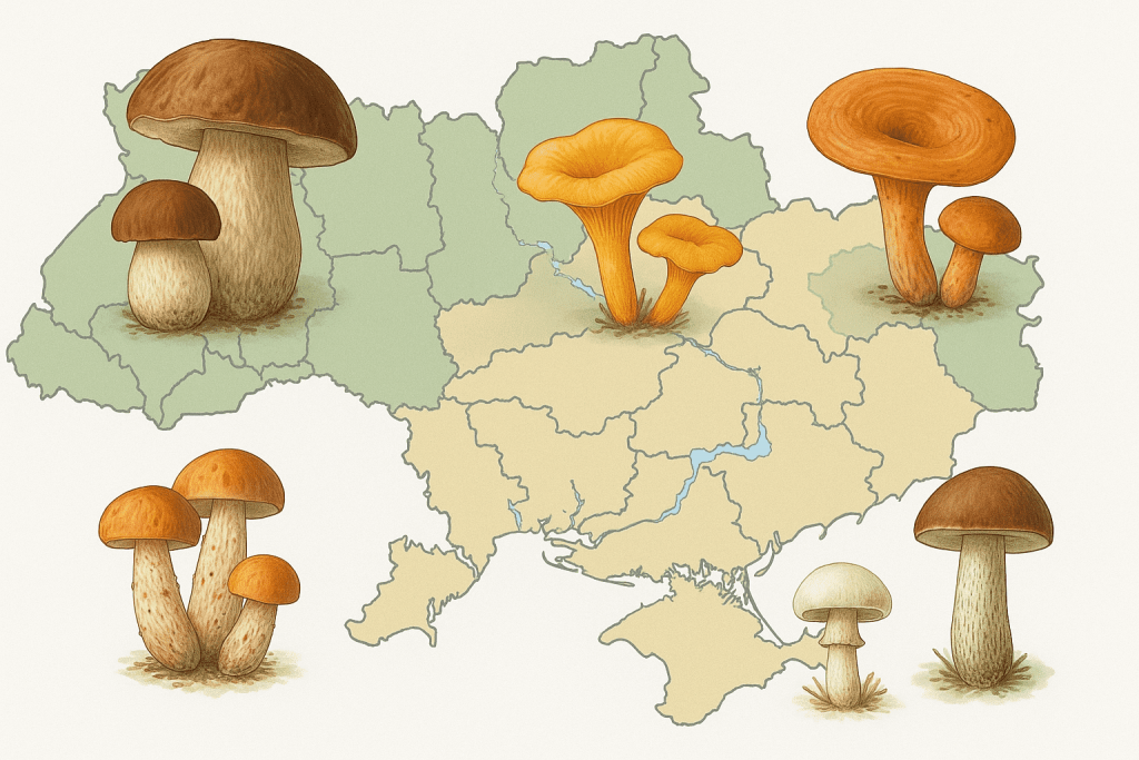 Украина богата грибными местами. Узнайте, где искать белые, опята и лисички, в каких областях самый большой урожай и как безопасно собирать грибы