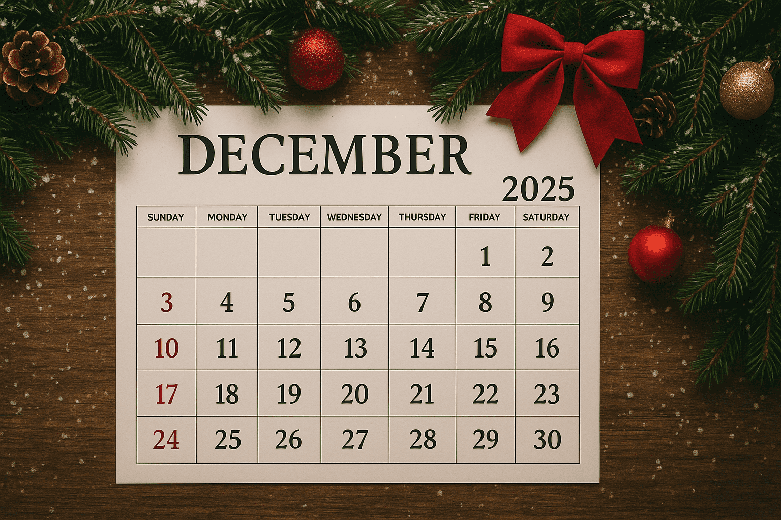 Полный календарь праздников на декабрь 2025 года: когда День ВСУ, Рождество, Маланка и другие государственные, международные и профессиональные даты зимнего месяца