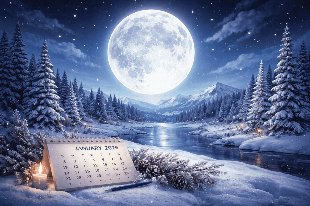 Лунный календарь на январь 2026 года: фазы Луны, удачные и неблагоприятные дни, советы астрологов для планов, работы, здоровья и личной жизни.