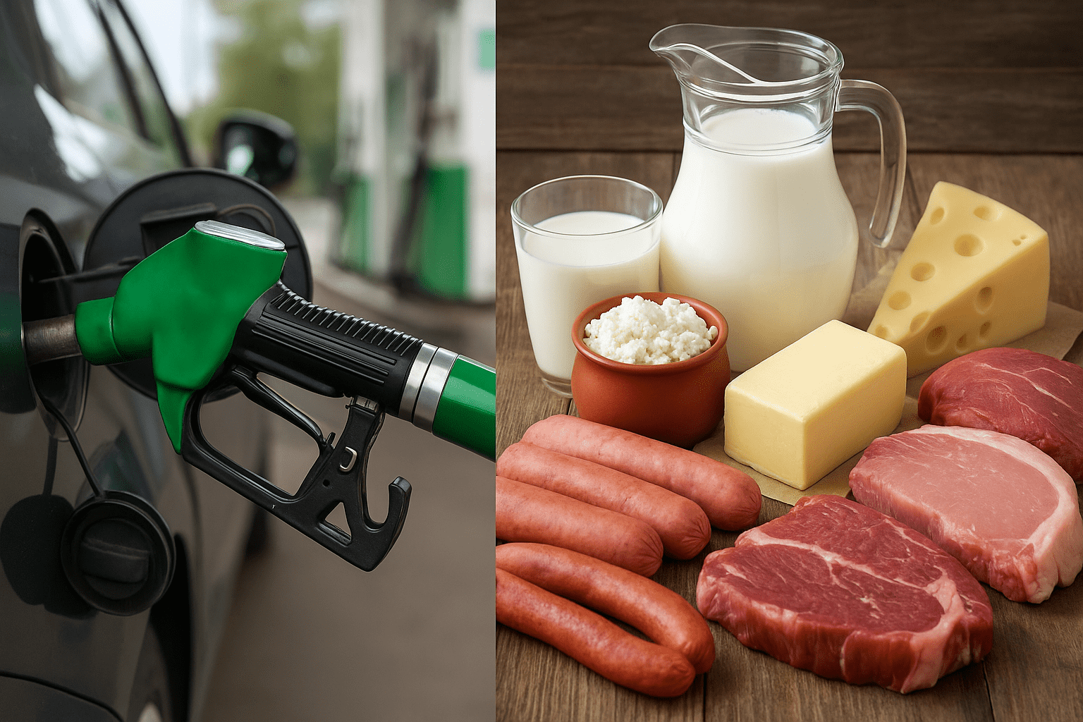 С 1 января в Украине подорожают топливо и продукты: акцизы повысятся, а при длительных отключениях света молочная и мясная продукция может вырасти в цене