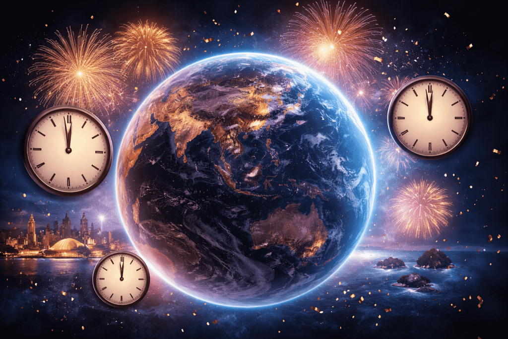 Какие страны встречают Новый год первыми и последними относительно Киева. Объяснение часовых поясов, таблица и практические советы