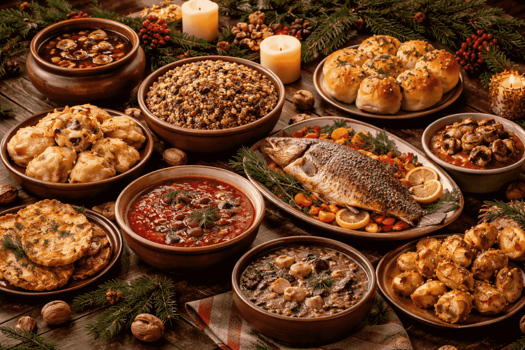 Что приготовить на Рождество и Сочельник: 12 традиционных постных блюд с рецептами, символикой и советами для праздничного стола