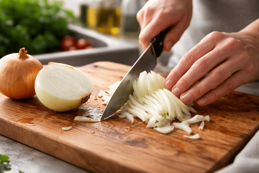 Как резать лук без слёз в домашних условиях: рабочие лайфхаки, сравнение методов, советы поваров и простые решения для кухни