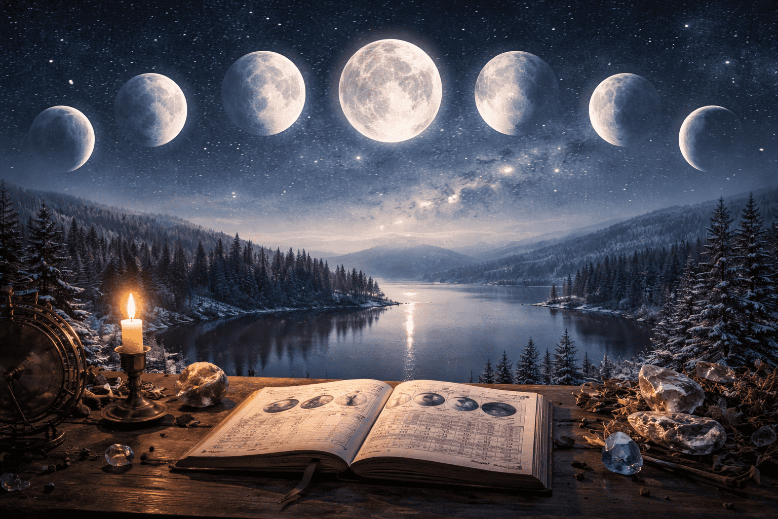 Лунный календарь на февраль 2026 года: фазы Луны, полнолуние и новолуние, лунные дни и знаки зодиака по каждому дню месяца.