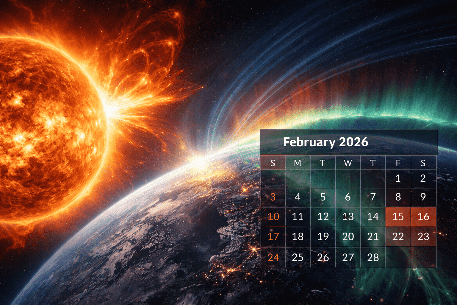 Прогноз магнитных бурь на февраль 2026: даты, интенсивность и практические рекомендации для здоровья и техники.
