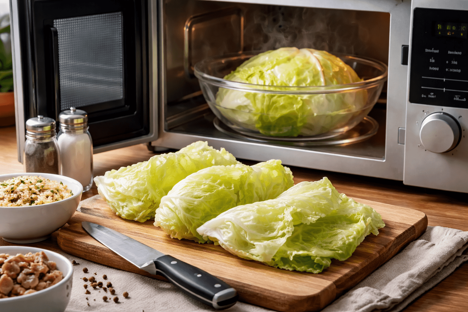 Подробная инструкция, как приготовить капусту для голубцов в микроволновке быстро и без варки. Практичные советы и сравнение способов.