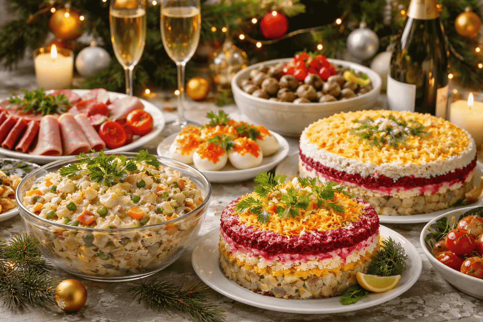 Сколько можно хранить новогодние блюда: оливье, шубу, мимозу, мясо и десерты. Чёткие сроки, таблица и практические советы.