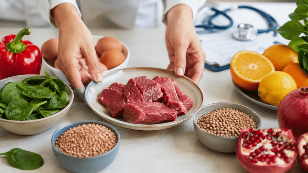 Не только гранат и яблоки: рассказываем о продуктах с гемовым железом, которые за неделю могут поднять показатель на 10-15 г/л.