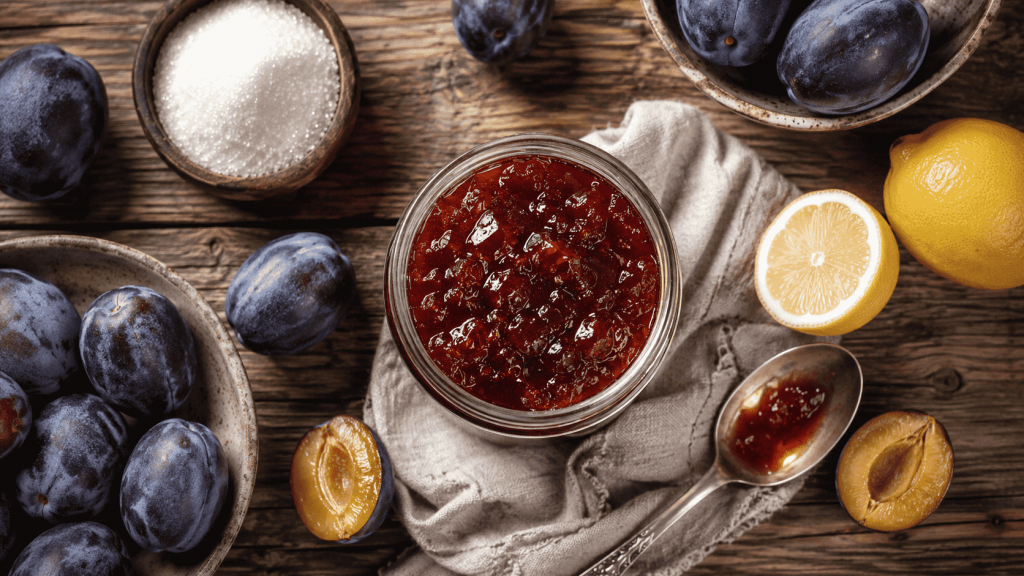 Густое сливовое варенье с выразительным сливовым вкусом – рецепт без лишнего сахара и взбитых фруктов.