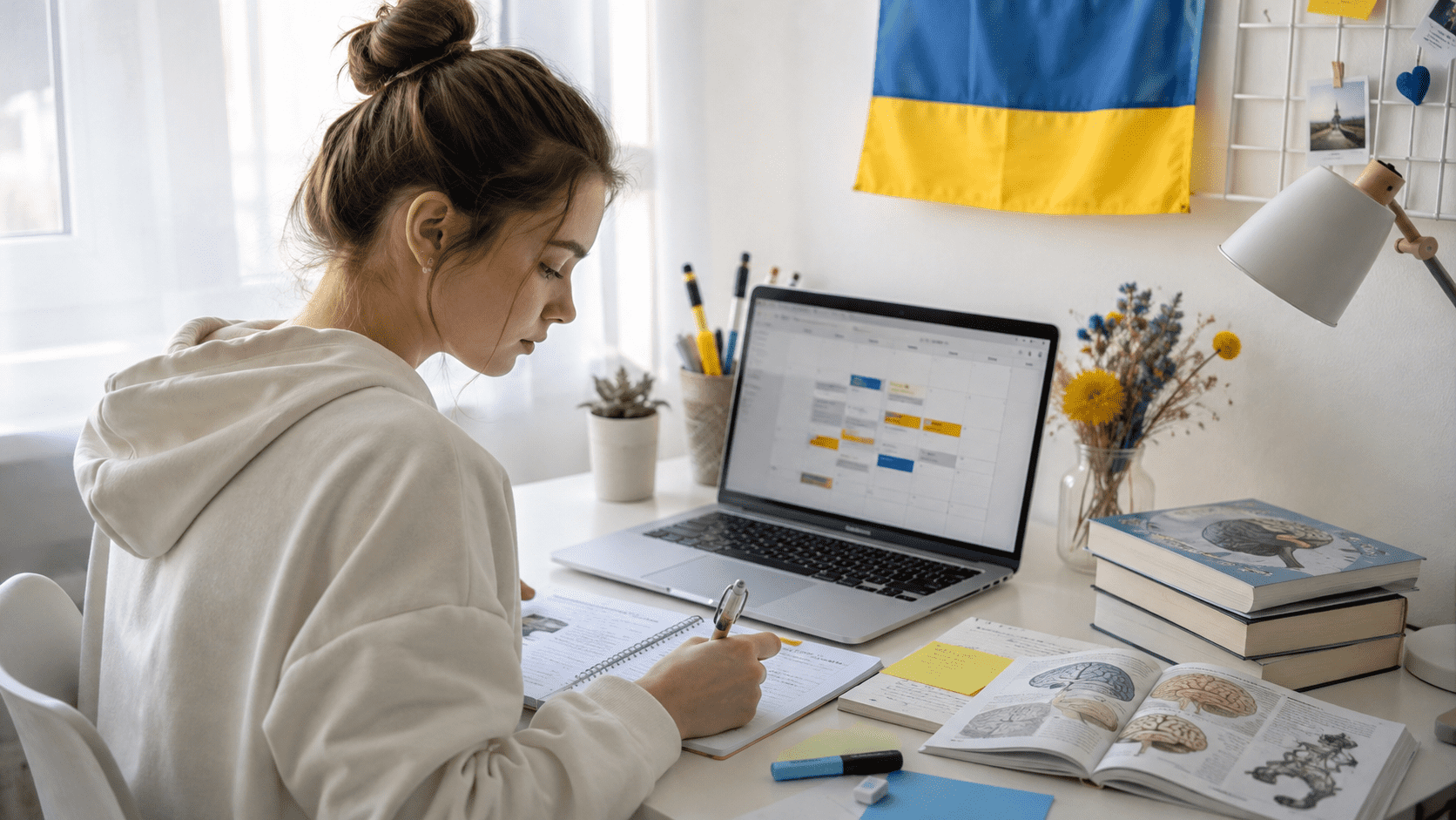 Украинская, математика, история – обязательны. По выбору: биология, английский, физика — зависит от университета.