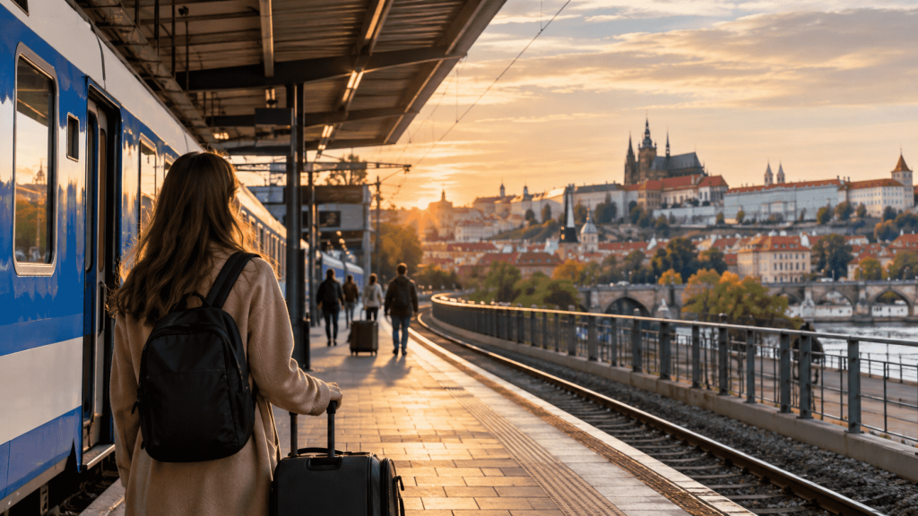 Поезд Киев — Прага в 2026 году: расписание через Перемышль, RegioJet и České dráhy, время пересадки, цены и правила покупки билетов.