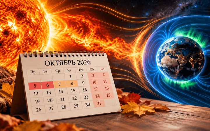 Магнитные бури в октябре 2026: прогноз по дням, значения Kp, опасные даты месяца и практические советы, как подготовиться к геомагнитной активности.