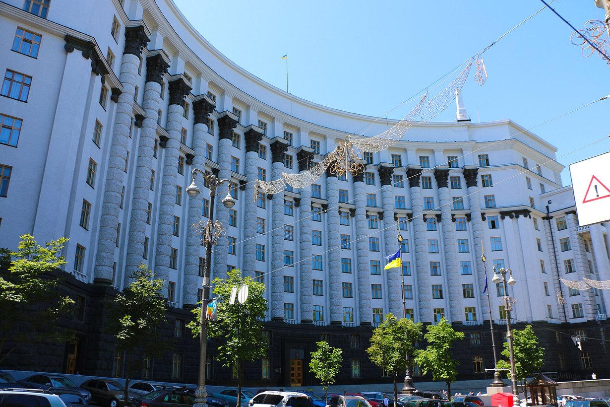 Здание правительства Украины на улице Грушевского в Киеве