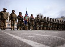 Бойцы Национальной гвардии Украины в строю, архивное фото