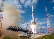 Запуск ракеты Союз-2.1б с космодрома Плесецк