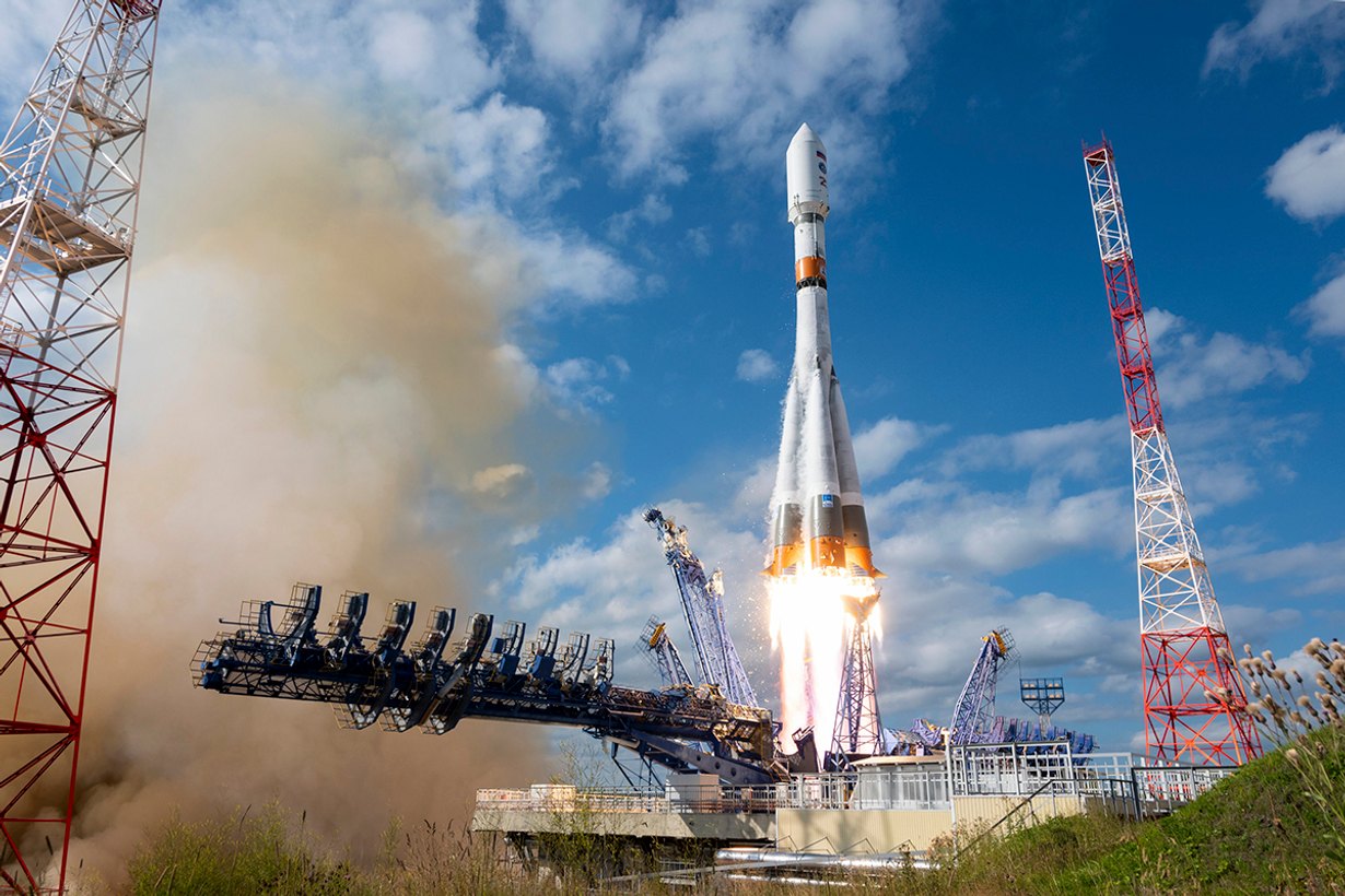 Запуск ракеты Союз-2.1б с космодрома Плесецк